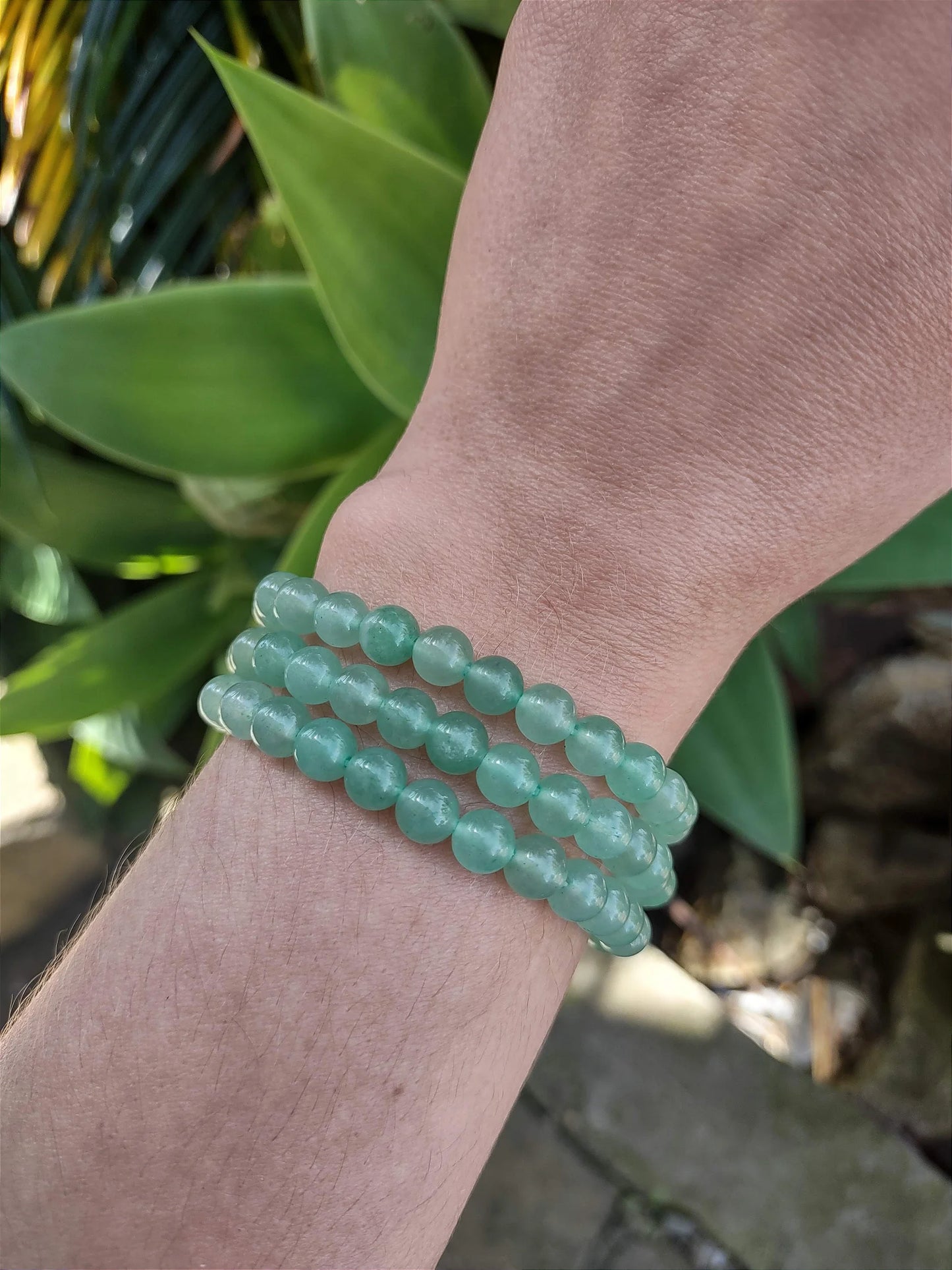 Pulseira Quartzo Verde, esferas de 6mm ou 8mm em pedras naturais