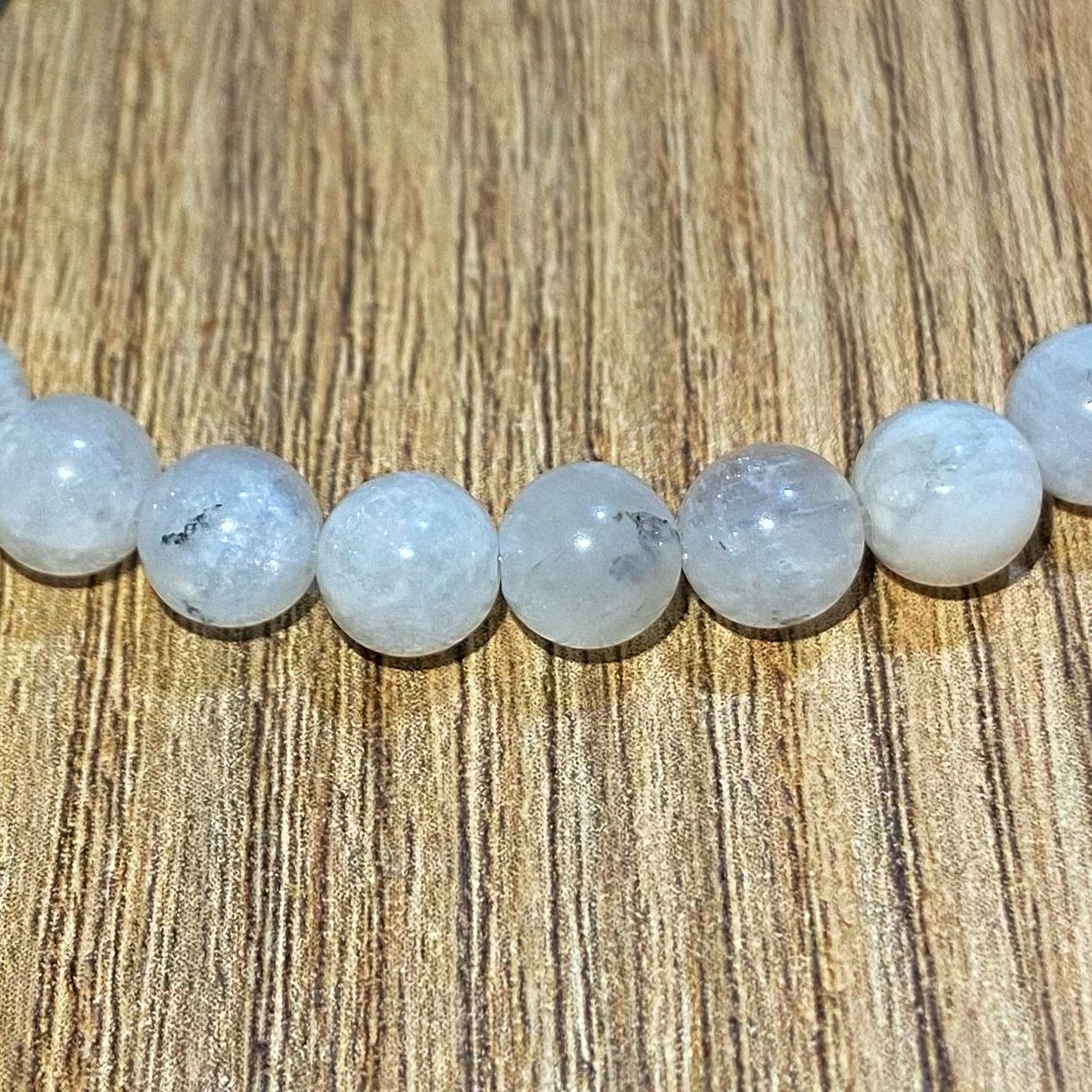 Pulseira Pedra da lua esfera 6mm em pedras naturais