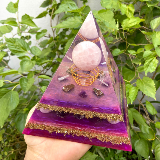 Orgonite Esfera de Quartzo rosa