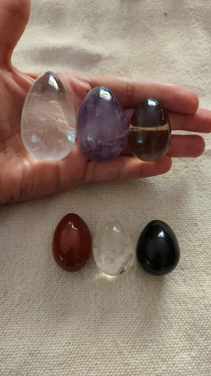 Obsidiana Ovo de Cristal - Yoni Egg - Tamanho P
